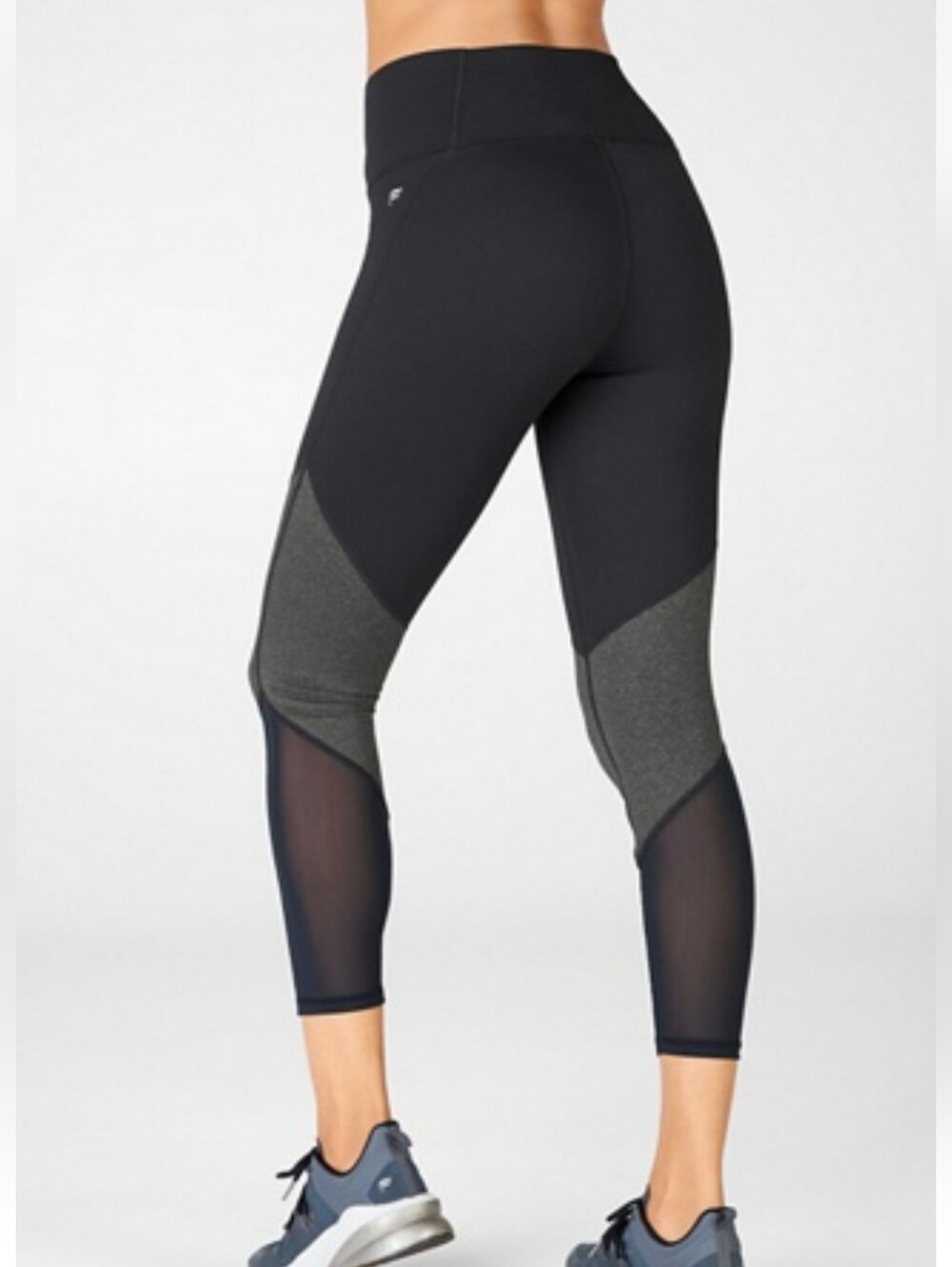 Fabletics Zone High-Waisted 7/8 Medium Black/Charcoal